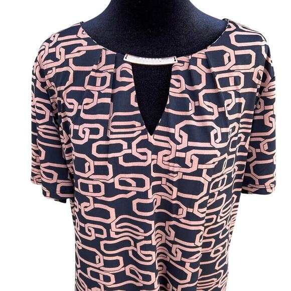 ALWAYS INDIGO, women's size 2X top, short sleeves - Picture 1 of 8